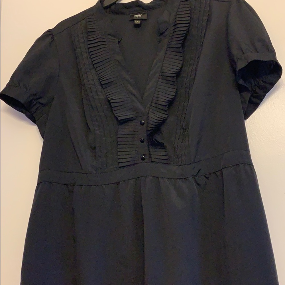 Black double-breasted dress